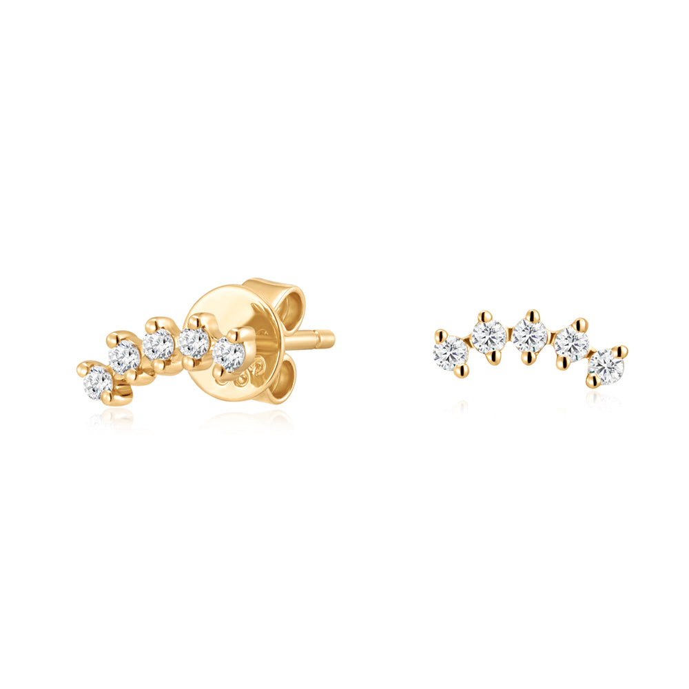 GOLD NOVO gold and diamond earrings